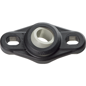 Fixed flange bearing with 2 mounting holes, EFOM, igubal®, spherical ball iglidur® J4