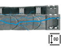 e-chain® with crossbars at every link