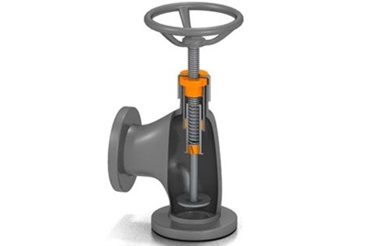 Supapă de reținere cu șurub de acționare dryspin, lagăre de alunecare iglidur și segment de piston