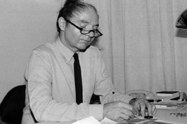 Günter Blase în 1964 în biroul său de la igus
