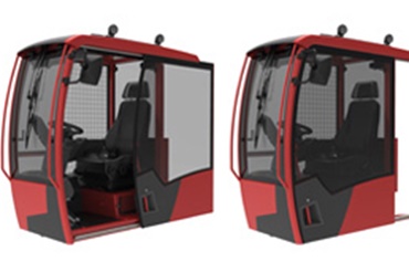 Cabină cu tehnologie liniară drylin® la ușa glisantă