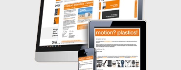 Monitor, tabletă și smartphone cu buletinul informativ igus